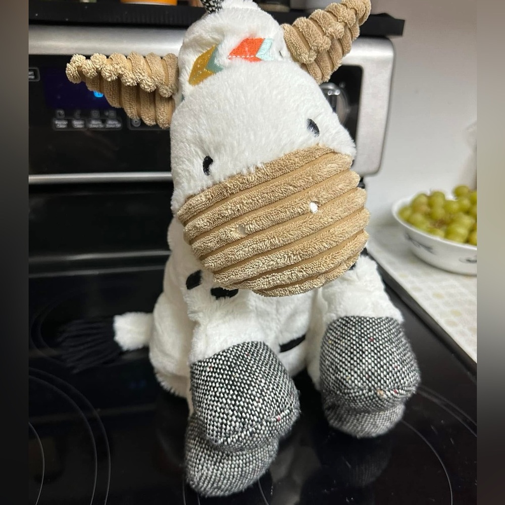 Levtex Plush Cow White and Gray